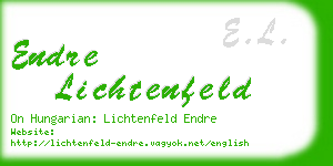 endre lichtenfeld business card